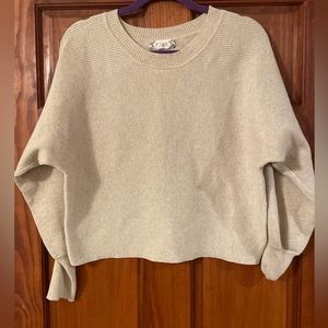 Pink Rose cropped ribbed women’s sweater, size L